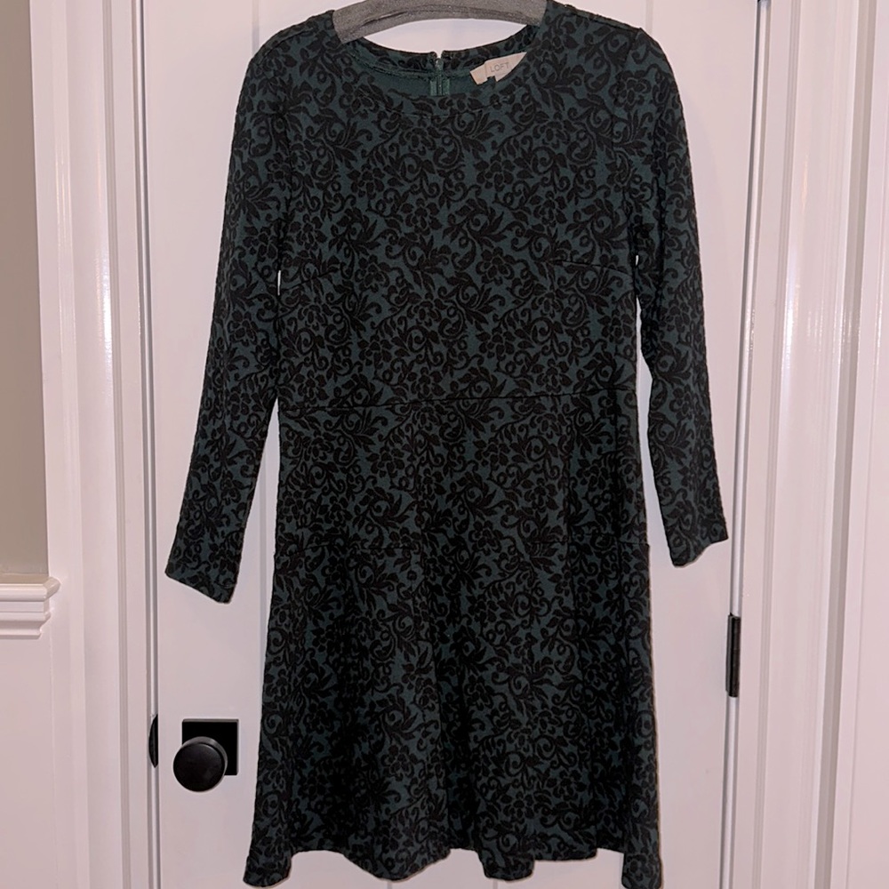 Loft Long Sleeve Swingy Dress-Size 12p